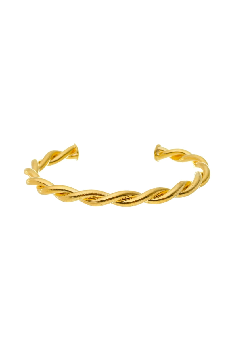 gold twist cuff bracelet