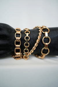 gold twist cuff bracelet