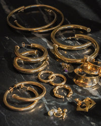 gold hoop earring - small