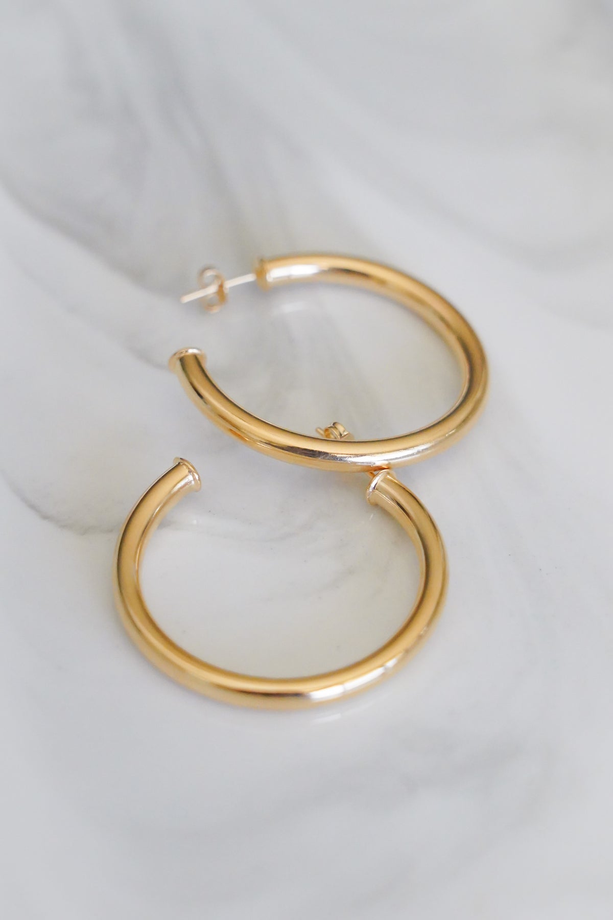 gold hoop earring - small