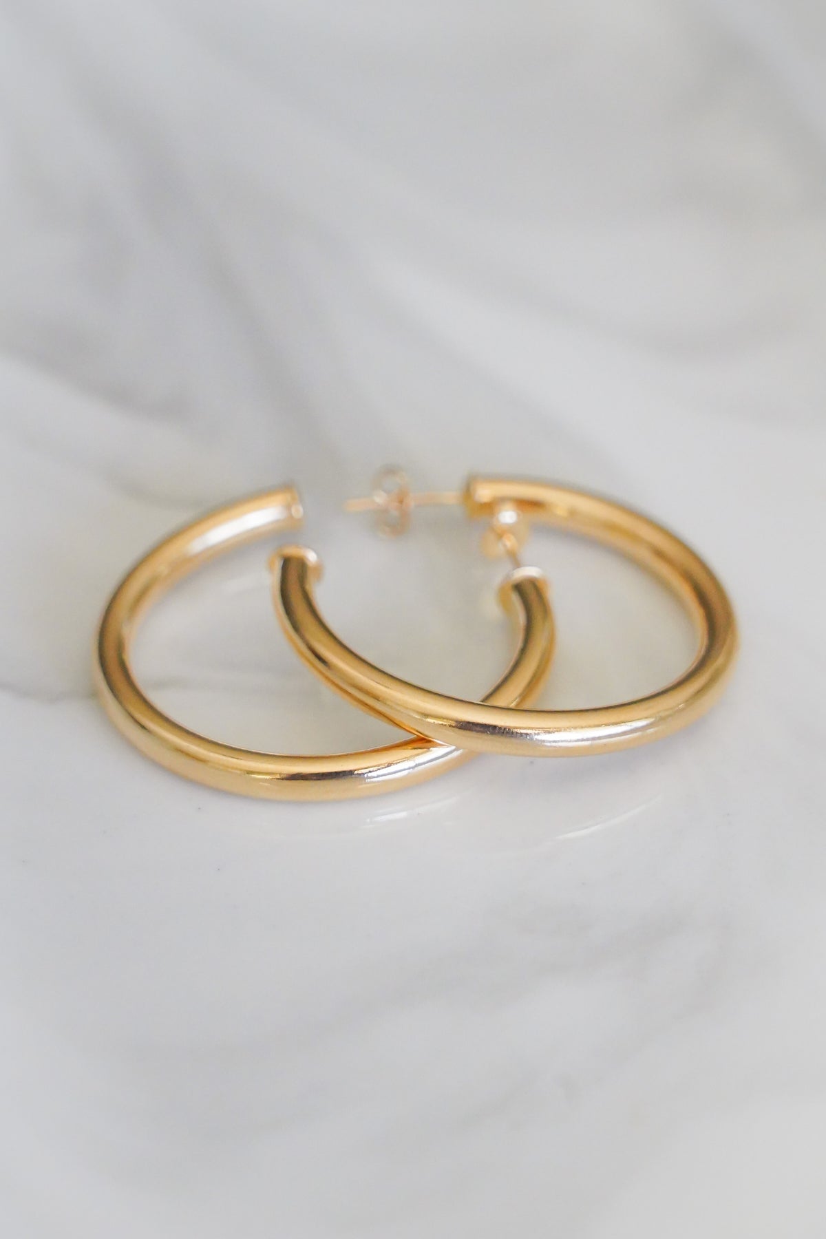 gold hoop earring - small