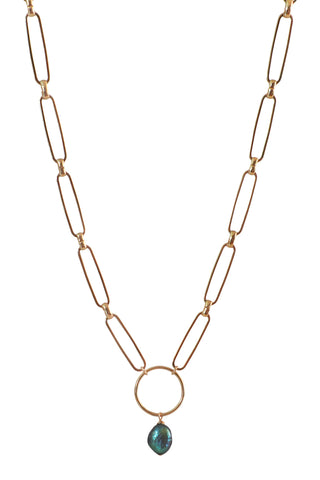 labradorite trio necklace