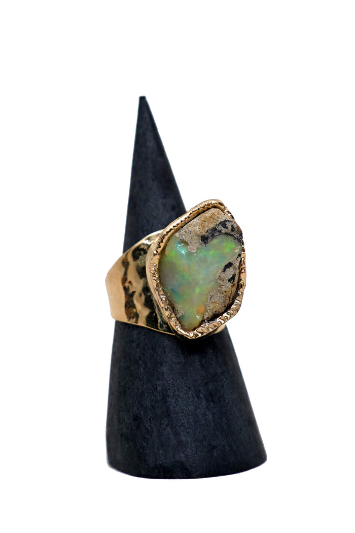 opal cuff ring