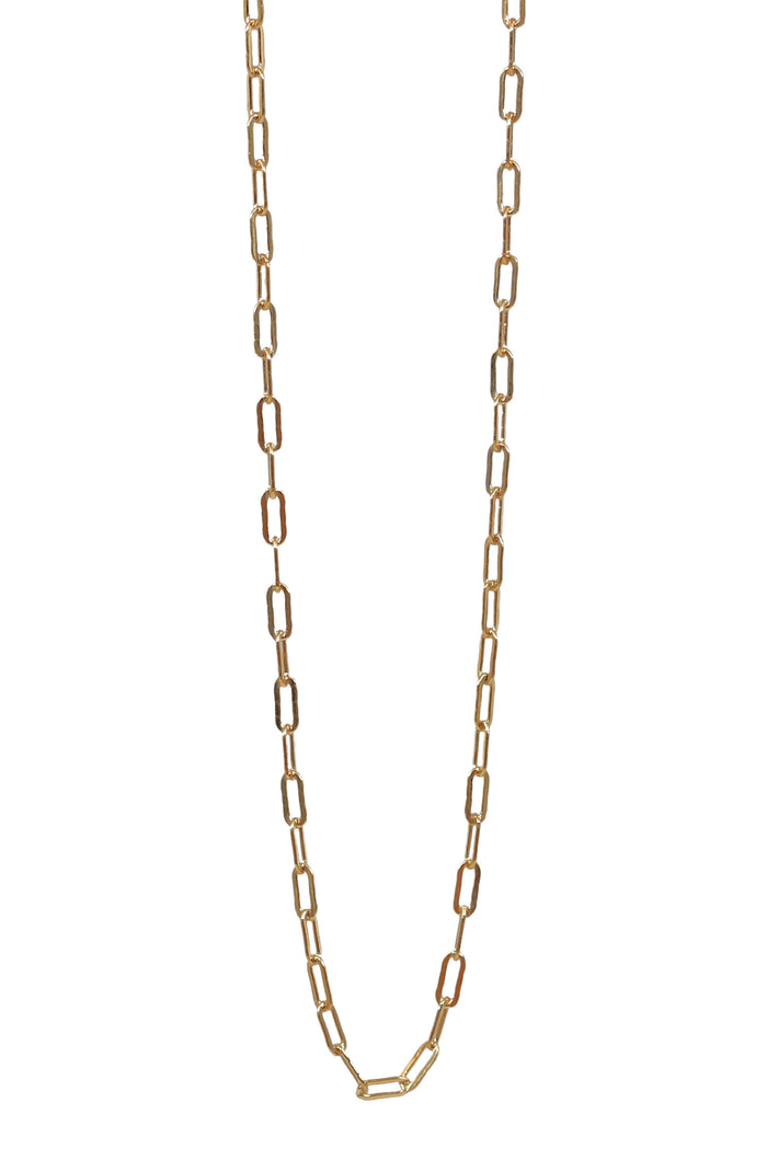 gold chain necklace - elongated