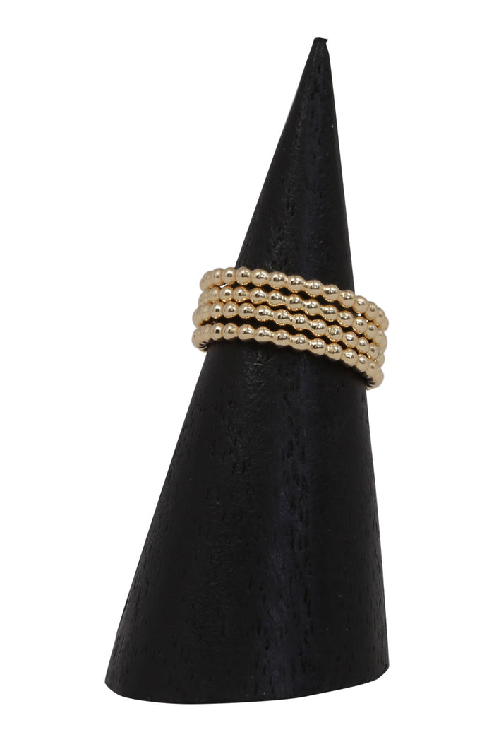 gold beaded ring