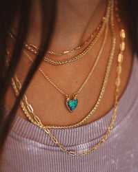 gold chain necklace - elongated