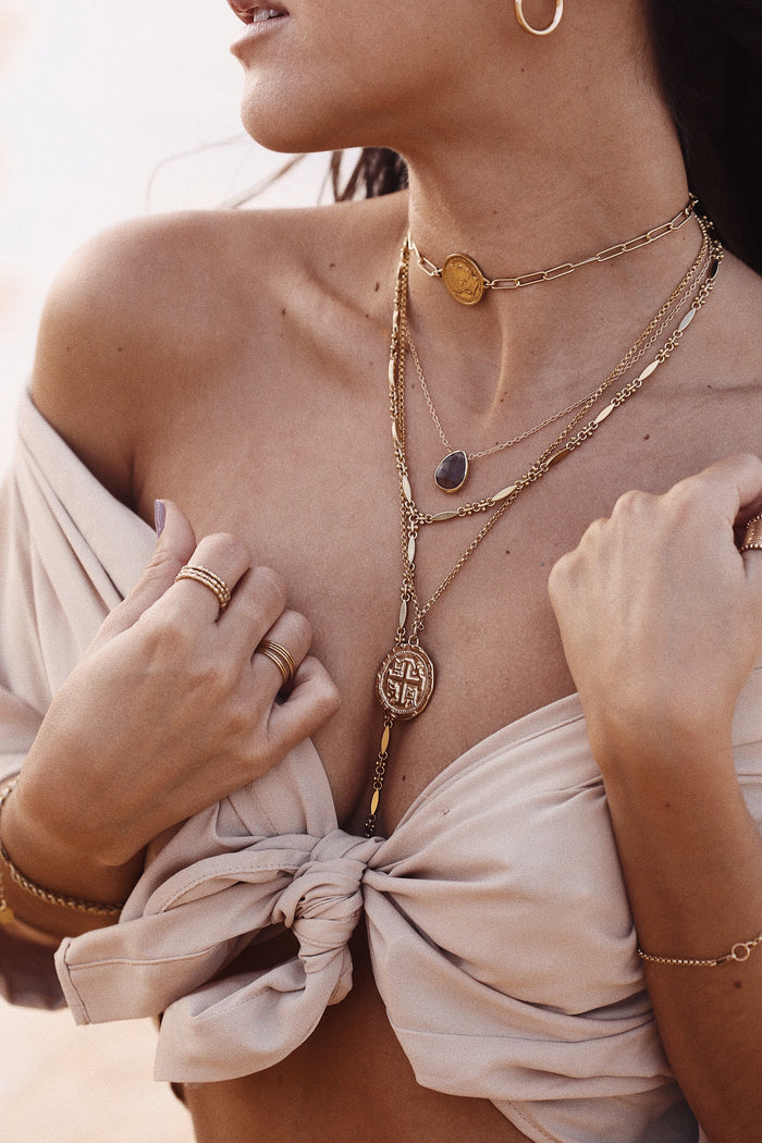 peach moonstone necklace